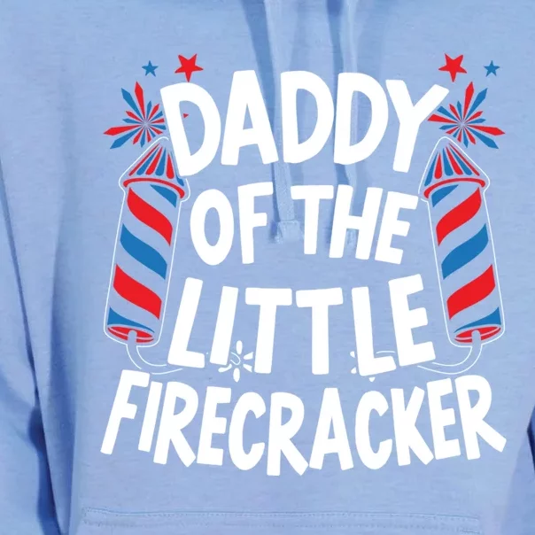 Daddy Of The Little Firecracker 4th Of July Usa Patriotic Gift Unisex Surf Hoodie