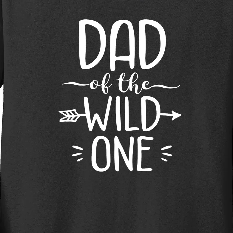 Dad Of The Wild One Shirt Funny 1st Birthday Safari Gift Kids Long Sleeve Shirt