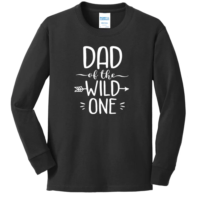 Dad Of The Wild One Shirt Funny 1st Birthday Safari Gift Kids Long Sleeve Shirt