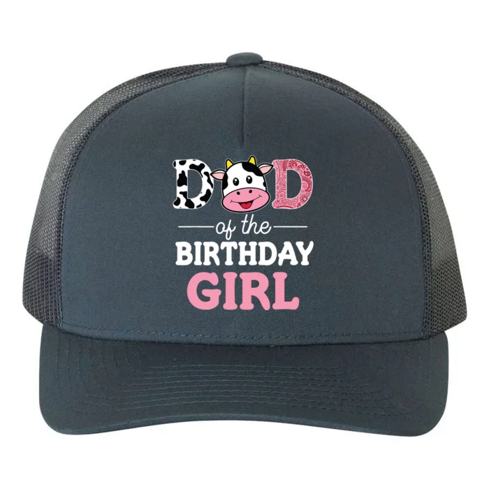 Dad Of The Birthday Farm Cow 1st Yupoong Adult 5-Panel Trucker Hat