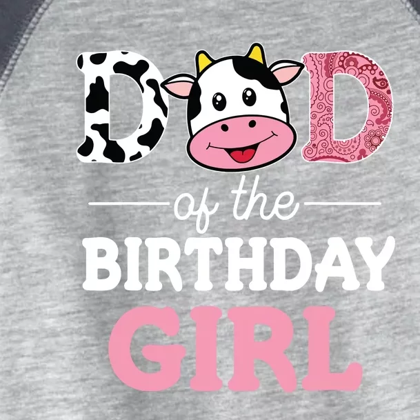 Dad Of The Birthday Farm Cow 1st Toddler Fine Jersey T-Shirt