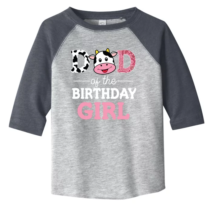 Dad Of The Birthday Farm Cow 1st Toddler Fine Jersey T-Shirt