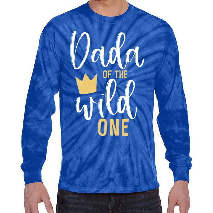 Dada Of The Wild One Papa 1st Birthday First Thing Dad Gift Tie-Dye Long Sleeve Shirt