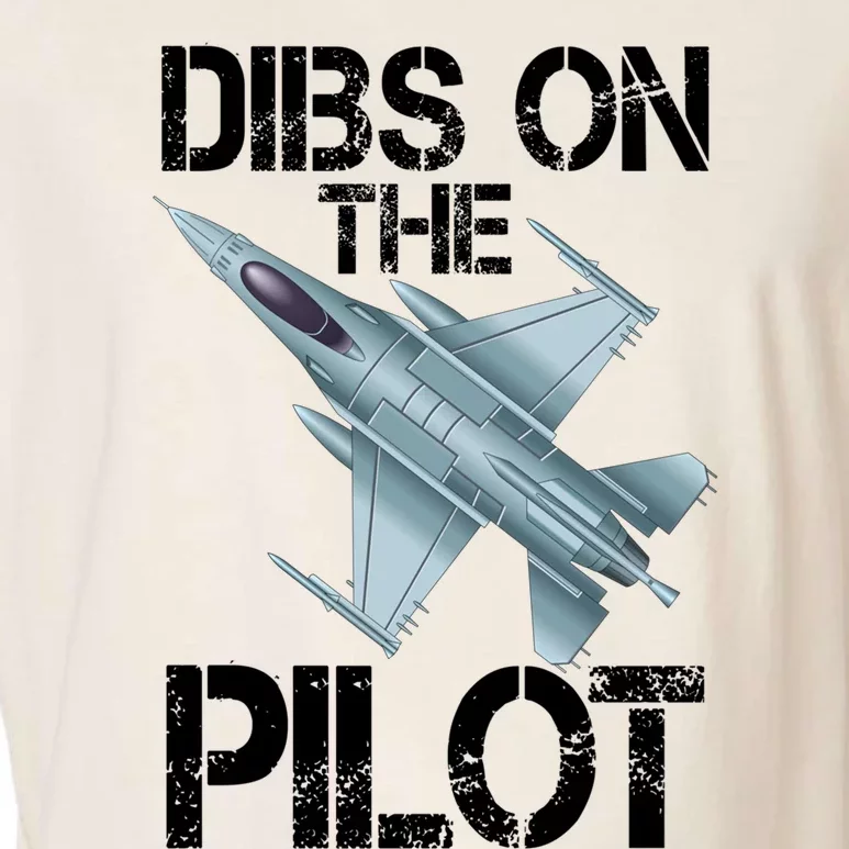 Dibs On The Pilot Jet Plane Pilot Gift Garment-Dyed Women's Muscle Tee