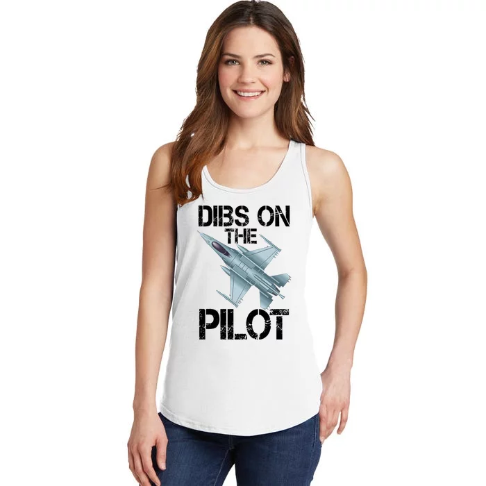 Dibs On The Pilot Jet Plane Pilot Gift Ladies Essential Tank