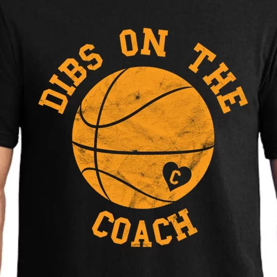 Dibs On The Coach Funny Basketball Wife Husband Love Gift Pajama Set