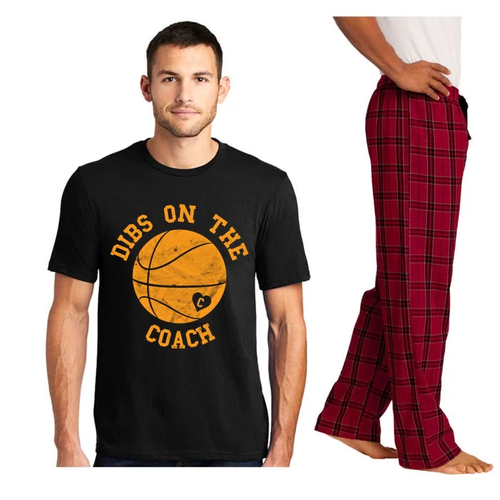 Dibs On The Coach Funny Basketball Wife Husband Love Gift Pajama Set