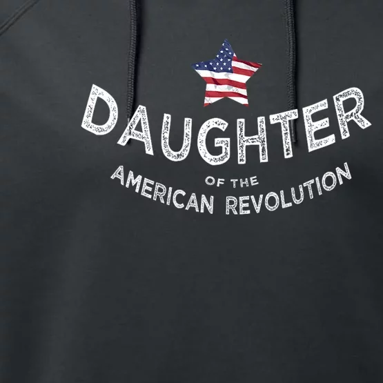 Daughter Of The American Revolution Dar History Usa Star Performance Fleece Hoodie