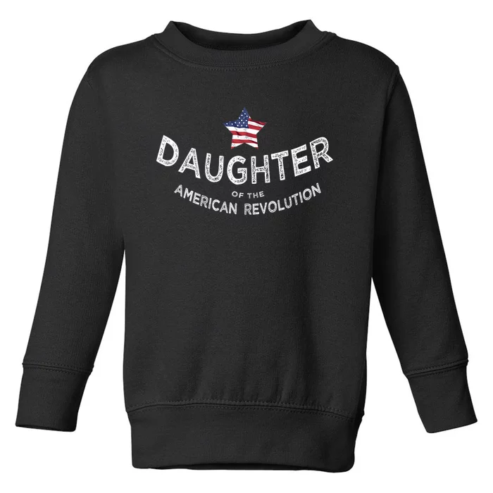 Daughter Of The American Revolution Dar History Usa Star Toddler Sweatshirt