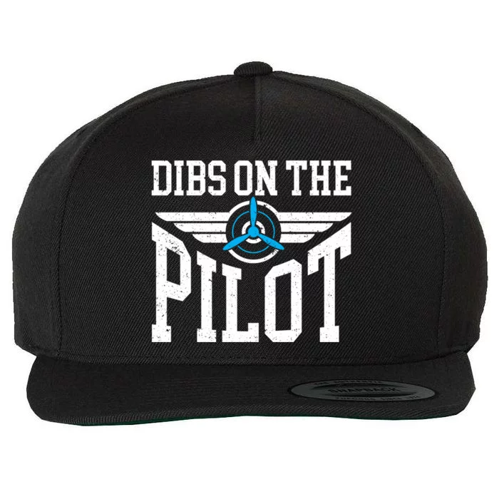 Dibs On The Pilot Meaningful Gift Wool Snapback Cap