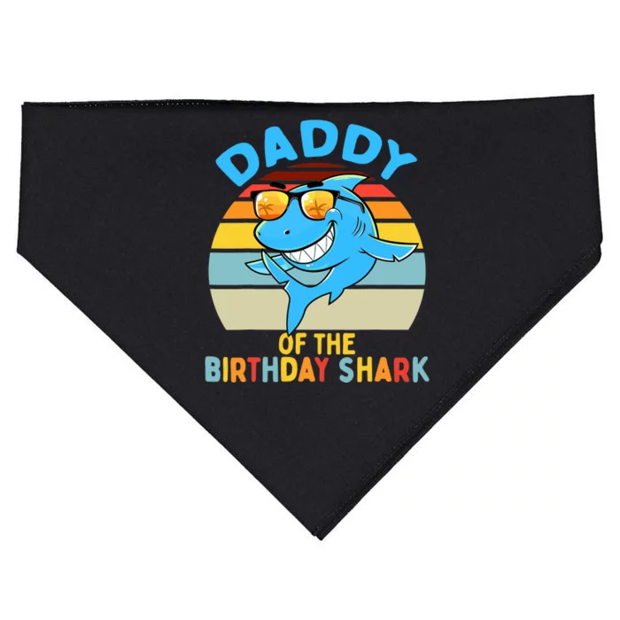 Daddy of the Shark Birthday Dad Matching Family USA-Made Doggie Bandana