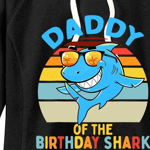 Daddy of the Shark Birthday Dad Matching Family Women's Fleece Hoodie