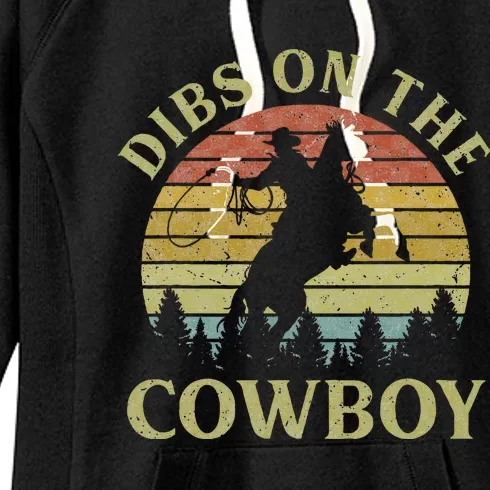 Dibs On The Cow Riding Horse Western Country Women's Fleece Hoodie