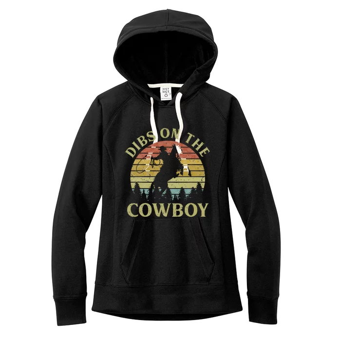 Dibs On The Cow Riding Horse Western Country Women's Fleece Hoodie