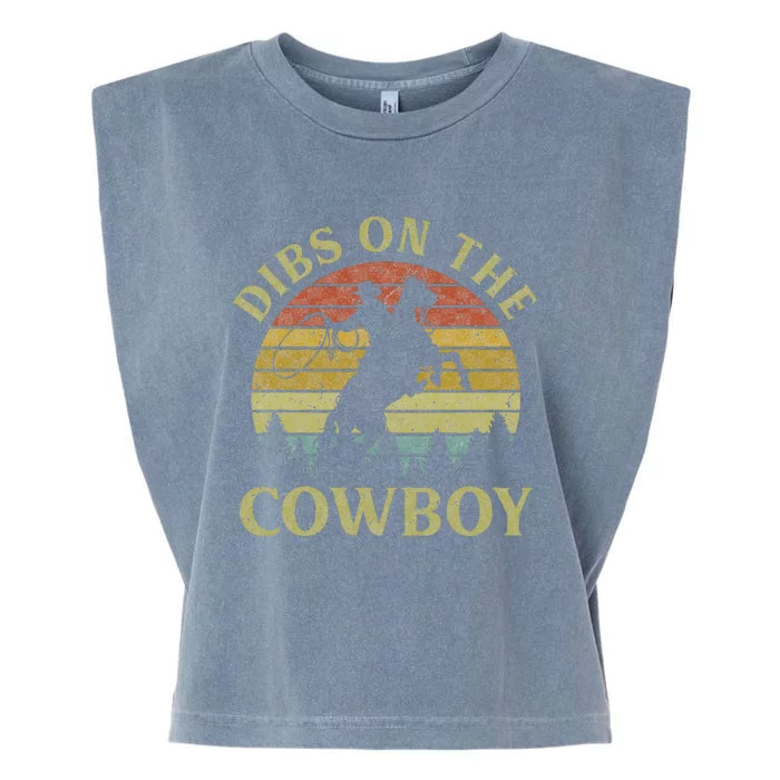 Dibs On The Cow Riding Horse Western Country Garment-Dyed Women's Muscle Tee