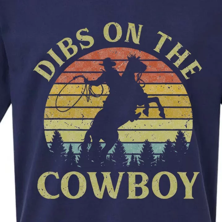 Dibs On The Cow Riding Horse Western Country Sueded Cloud Jersey T-Shirt