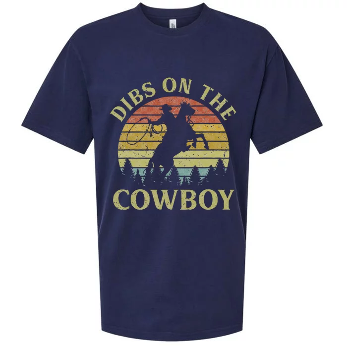 Dibs On The Cow Riding Horse Western Country Sueded Cloud Jersey T-Shirt