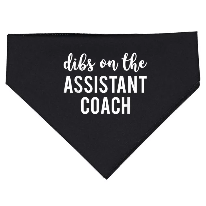 Dibs On The Assistant Coach Funny Sports Coach USA-Made Doggie Bandana