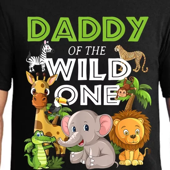 Daddy Of The Wild One Zoo Birthday Safari Jungle Animal Pajama Set