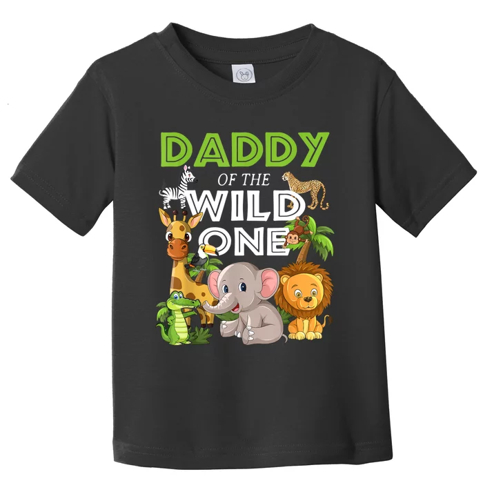 Daddy Of The Wild One Zoo Birthday Safari Jungle Animal Toddler T-Shirt