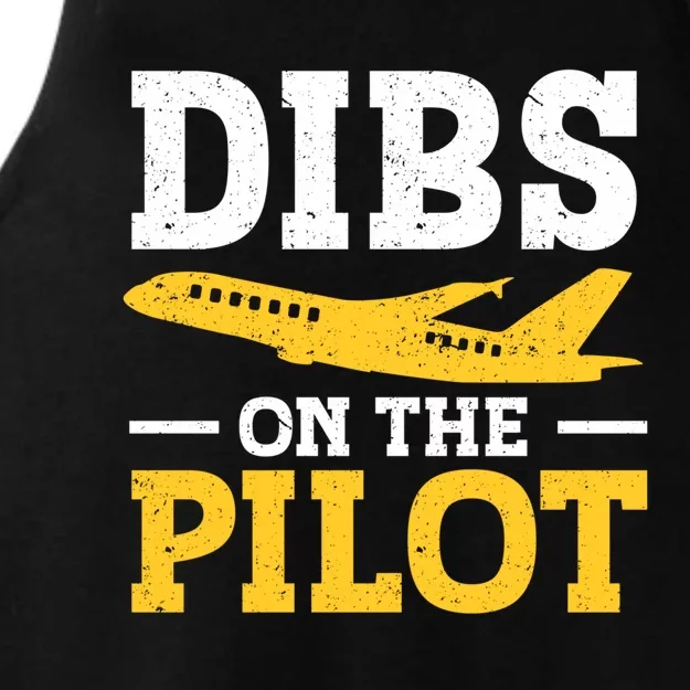 Dibs On The Pilot Cute Gift Ladies Tri-Blend Wicking Tank