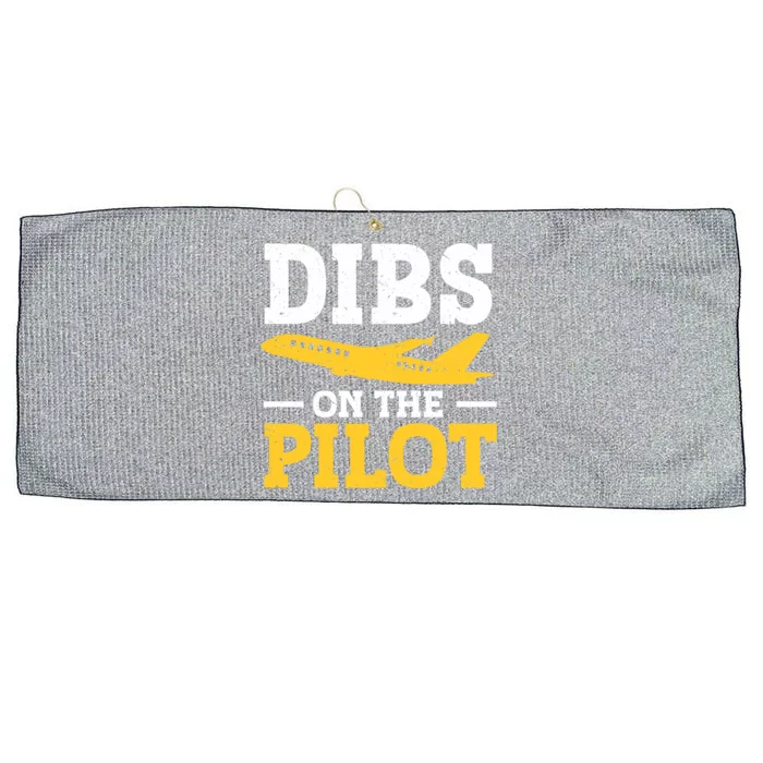 Dibs On The Pilot Cute Gift Large Microfiber Waffle Golf Towel