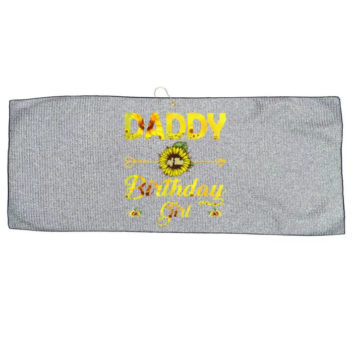 Daddy Of The Birthday Dad Sunflower Gifts Large Microfiber Waffle Golf Towel