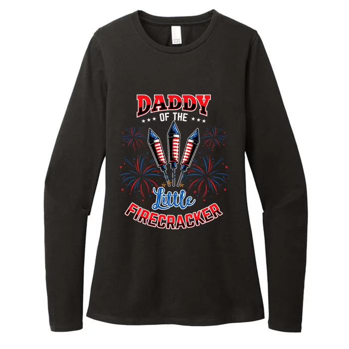 Daddy Of The Little Firecracker 4th Of July Gender Reveal Womens CVC Long Sleeve Shirt