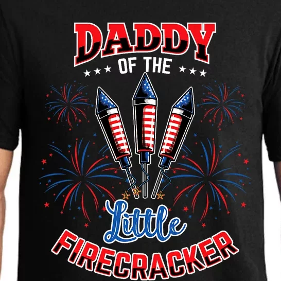 Daddy Of The Little Firecracker 4th Of July Gender Reveal Pajama Set