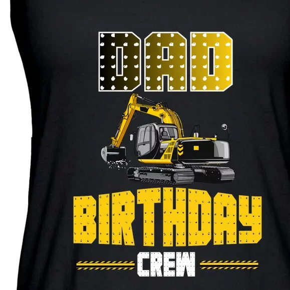 Dad Of The Birthday Crew Party Excavator Ladies Essential Flowy Tank