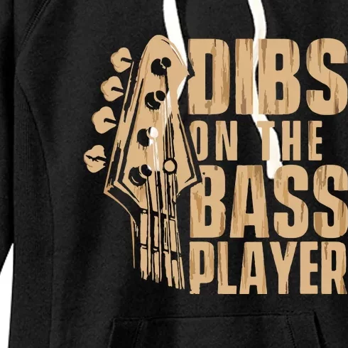 Dibs On The Bass Player Guitarist Bassist Bass Guitar Women's Fleece Hoodie