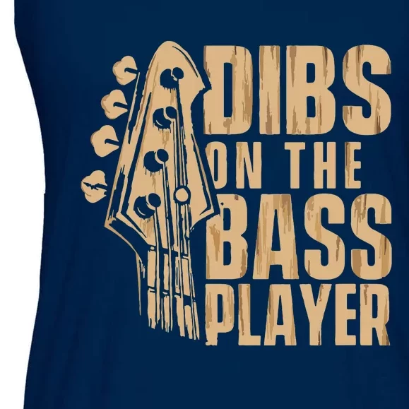 Dibs On The Bass Player Guitarist Bassist Bass Guitar Ladies Essential Flowy Tank