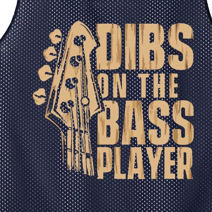 Dibs On The Bass Player Guitarist Bassist Bass Guitar Mesh Reversible Basketball Jersey Tank