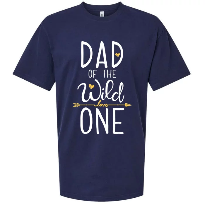 Dad Of The Wild One Fathers Day Daddy Papa Sueded Cloud Jersey T-Shirt