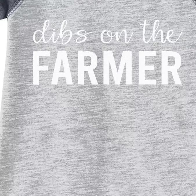 Dibs On The Farmer Funny Farmer's Wife Gift Infant Baby Jersey Bodysuit