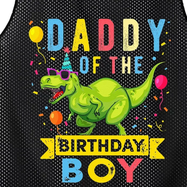 Daddy of the Birthday TRex Dinosaur Birthday Party Mesh Reversible Basketball Jersey Tank