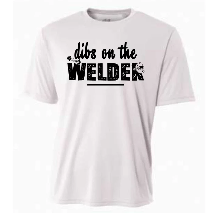 Dibs On The Welder Funny Welding Repair Cooling Performance Crew T-Shirt