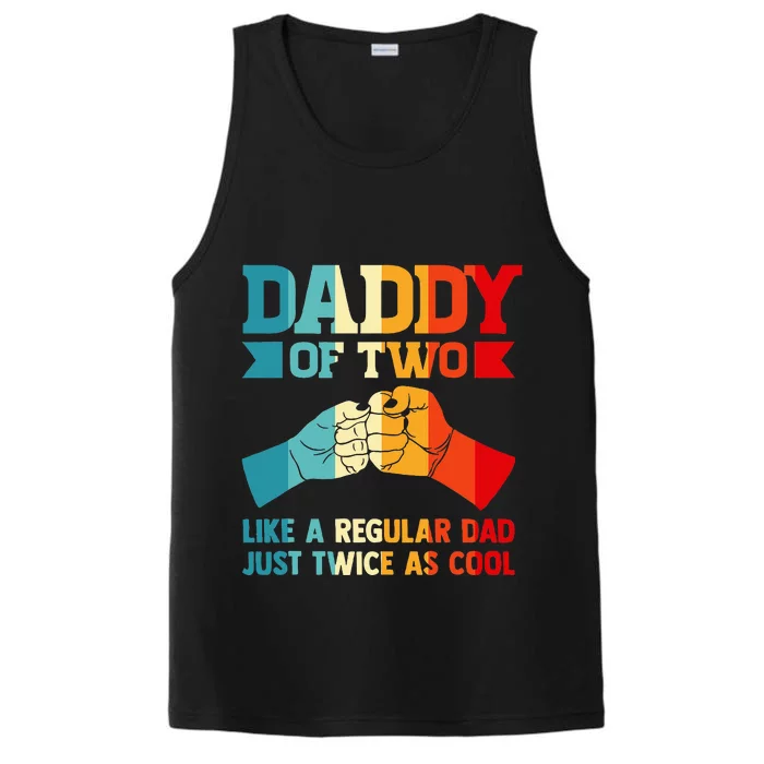 Dadd Of Two Like A Regular Dad Just Twice As Cool Son Performance Tank