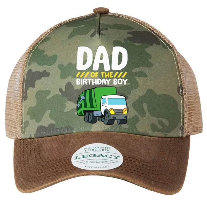 Dad Of The Birthday Boy Garbage Truck Legacy Tie Dye Trucker Hat