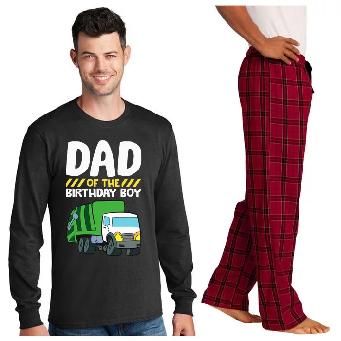 Dad Of The Birthday Boy Garbage Truck Long Sleeve Pajama Set