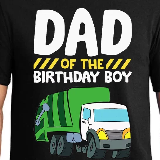 Dad Of The Birthday Boy Garbage Truck Pajama Set