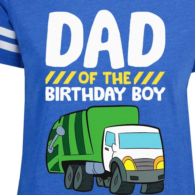 Dad Of The Birthday Boy Garbage Truck Enza Ladies Jersey Football T-Shirt