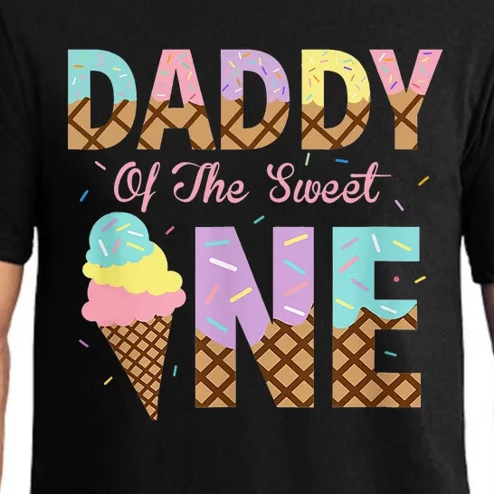 Daddy Of The Sweet One Ice Cream 1st First Birthday Family Pajama Set