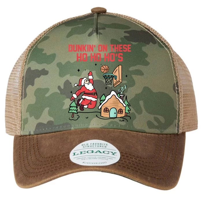 Dunkin On These Ho Ho HoS Christmas Quote Legacy Tie Dye Trucker Hat