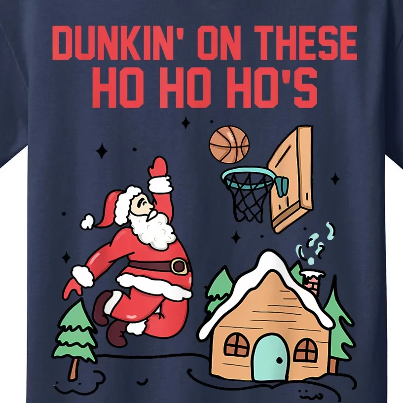 Dunkin On These Ho Ho HoS Christmas Quote Kids T-Shirt