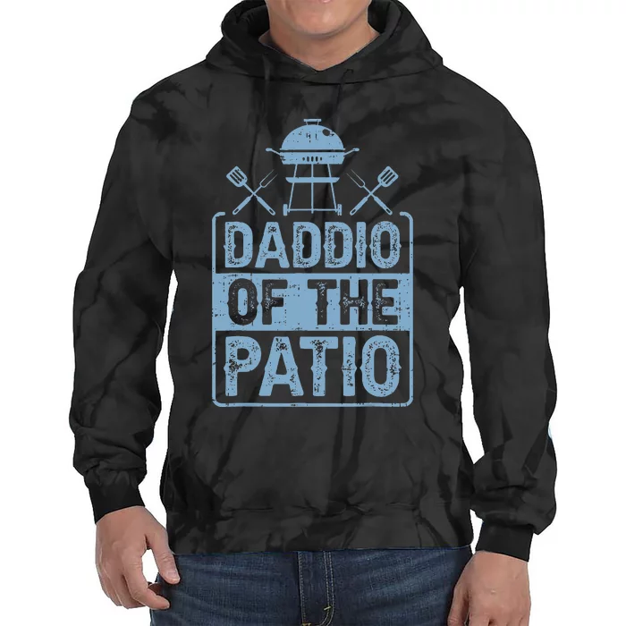 Daddio Of The Patio Grilling BBQ Dad Tie Dye Hoodie