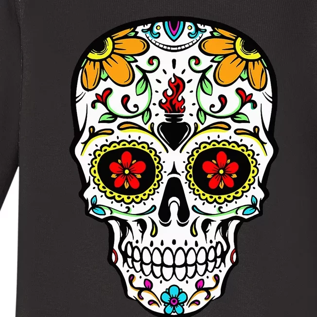 Day of the Dead Celebration Outfit Calavera Baby Long Sleeve Bodysuit