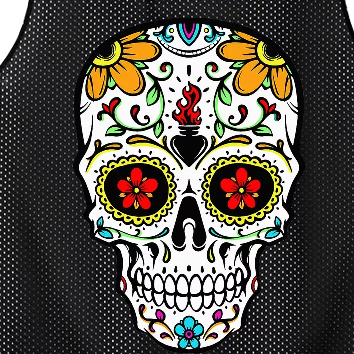 Day of the Dead Celebration Outfit Calavera Mesh Reversible Basketball Jersey Tank