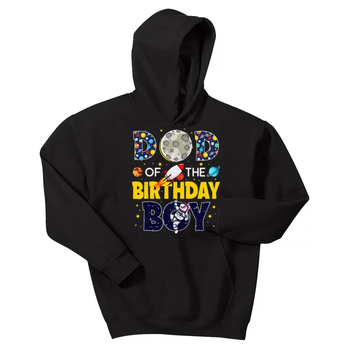 Dad of The Birthday Outer Space Daddy Papa 2nd Kids Hoodie