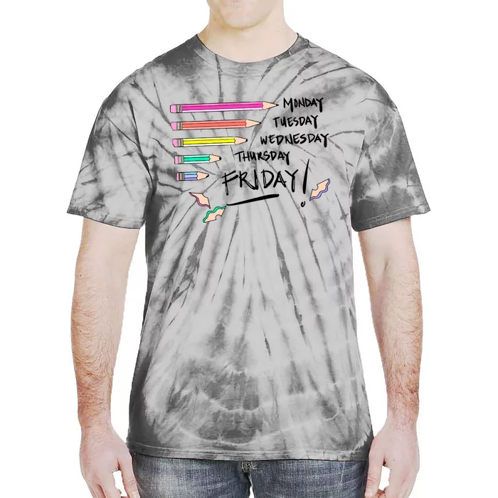 Days Of The Week Teacher Tie-Dye T-Shirt